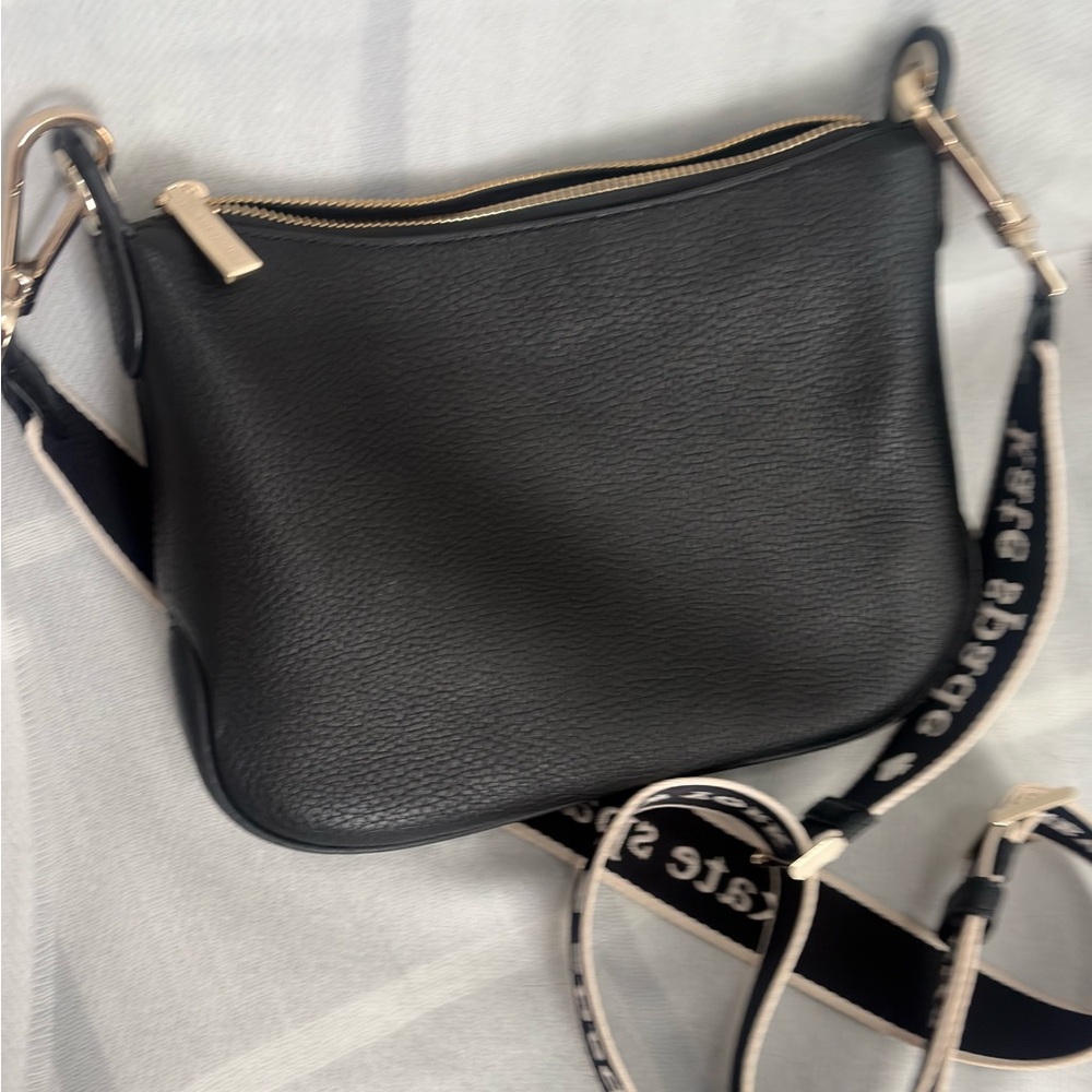 Kate Spade Black Crossbody Bag with Logo Strap - Picture 6 of 7